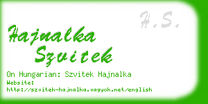 hajnalka szvitek business card